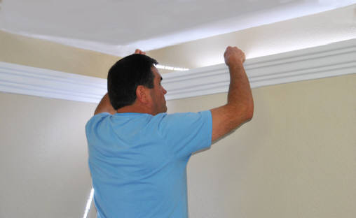 Sticking LED Strip on The Wall