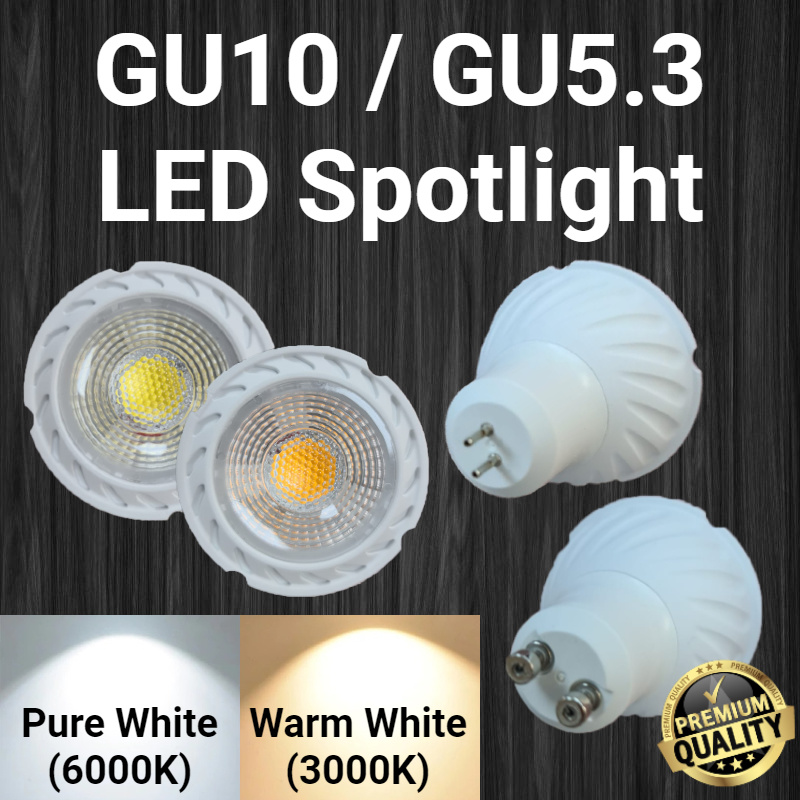 GU10 LED Spotlight Bulb 5W | Pure White 6000K 1