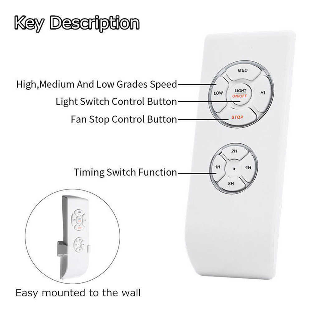 Ceiling Fan Lamp Remote Controller Kit | 23A/12V Battery and Bracket 3