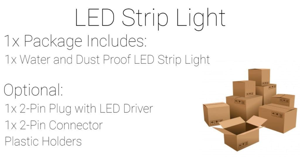 Durable and Long-Lasting LED Strip Light with 2-pin plug Material