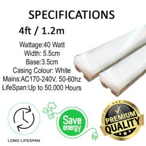 T5, T8 LED Integrated Double Tube Light Specification